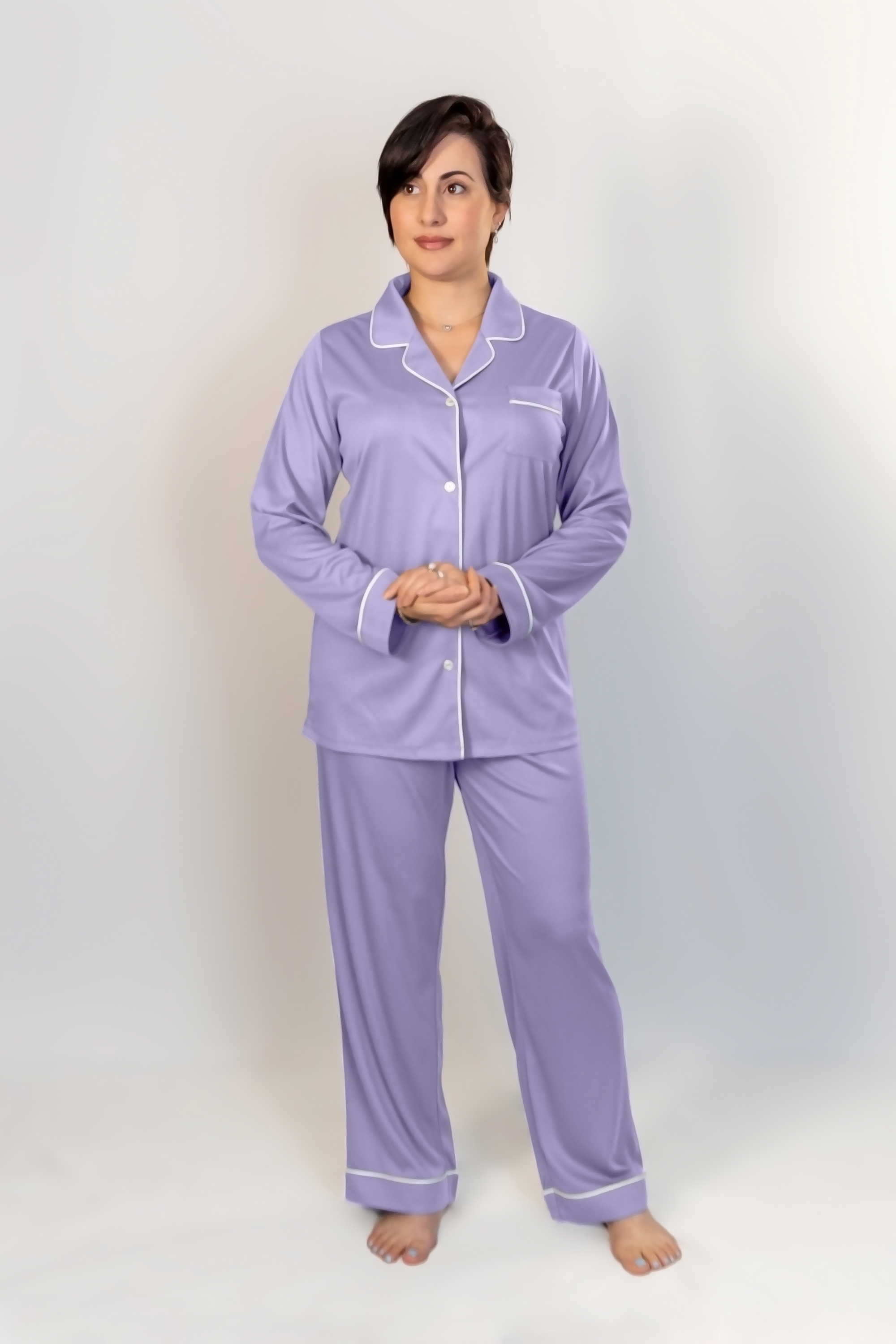 レディース 長袖シャツ&パンツ パジャマセット