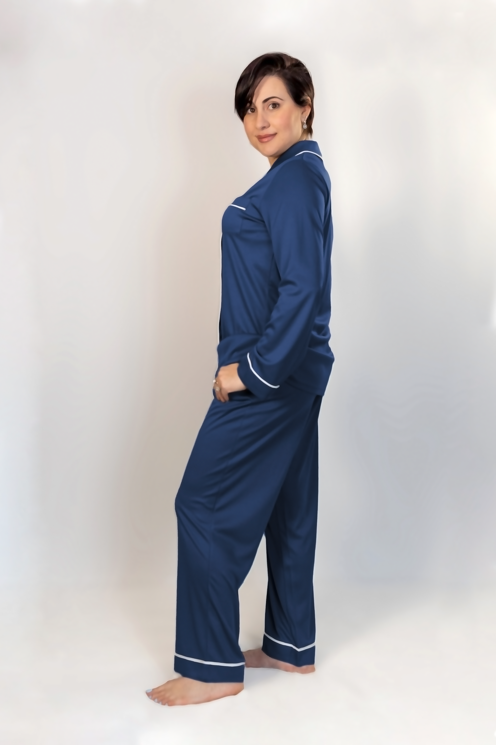 レディース 長袖シャツ&パンツ パジャマセット